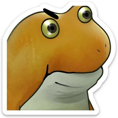 goldfish with funny face, goofy expression sticker