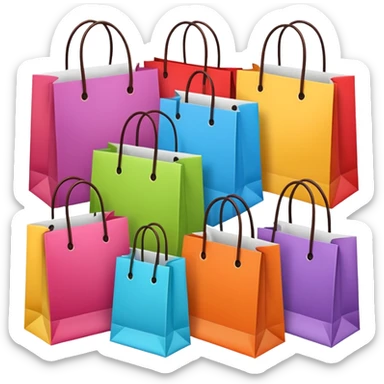 sacs de courses sticker