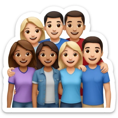 amigos puerto riqueños fuera del campus sticker