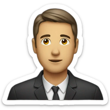 photo of a man in a frame sticker