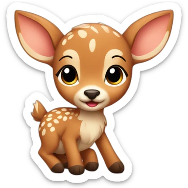 cute fawn sticker