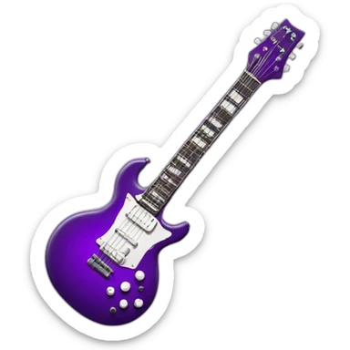 Full Moon purple electric guitar sticker
