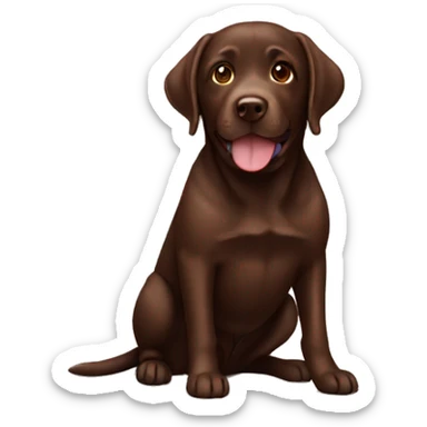 Chocolate lab sticker