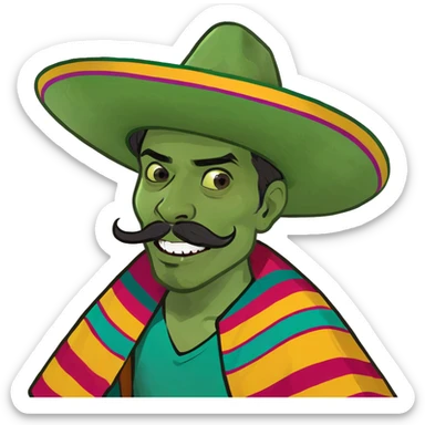 Mexican biting his lip sticker