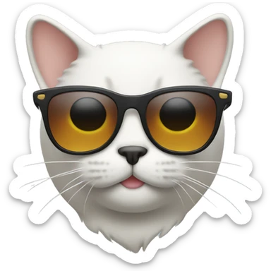 Cat with sunglasses sticker