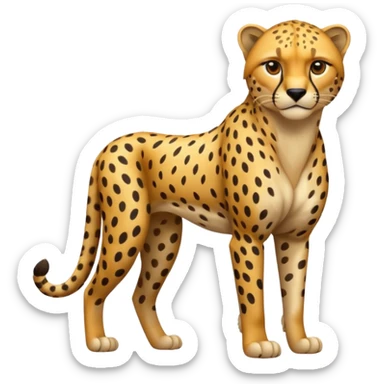 High resolution of a full body cheetah sticker