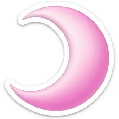Pink crescent moon with lights  sticker