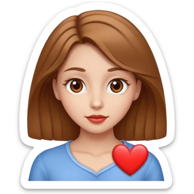 cara con ojos corazón sticker