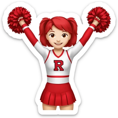 Rutgers full body Cheerleader sticker