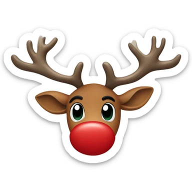 Red Nosed Reindeer sticker