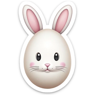 An egg with bunny ears, Easter themed sticker