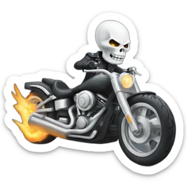 white ghost rider sticker