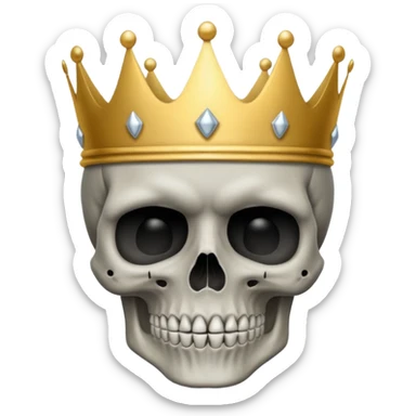 Skull face with a crown silencing sticker