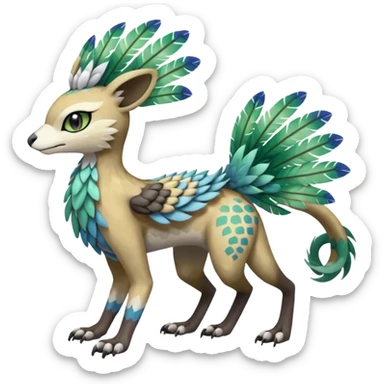 Meloetta-Garurumon-Trico-Pokémon-Fakémon-fusion-hybrid-creature sticker