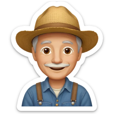 papa con ropa de granjero like señor sticker