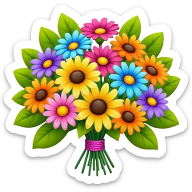 Beautiful bouquet of flowers sticker