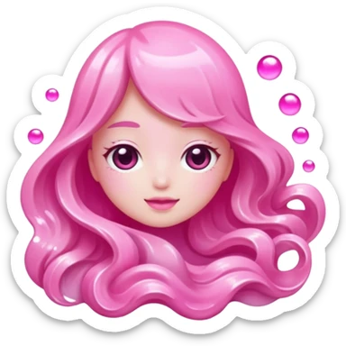 glitter pink Douyin sticker