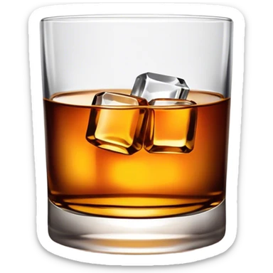 Whiskey on the rock sticker
