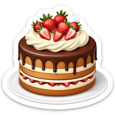 Quiero una torta con muchas fresas y chocolate sticker