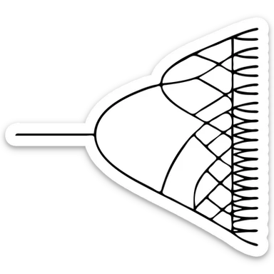 Logistic map bifurcation diagram showing detailed mathematical branching patterns sticker