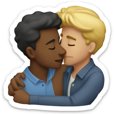two guys kissing sticker