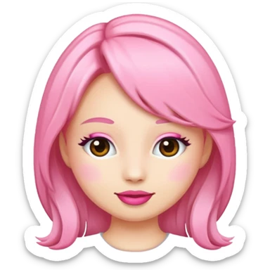 Cute pink coquette emojis sticker