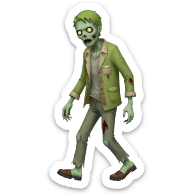 zombie full body walking sticker
