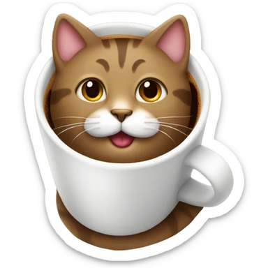 Coffee cat sticker