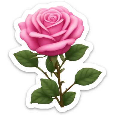 pink rose bush sticker