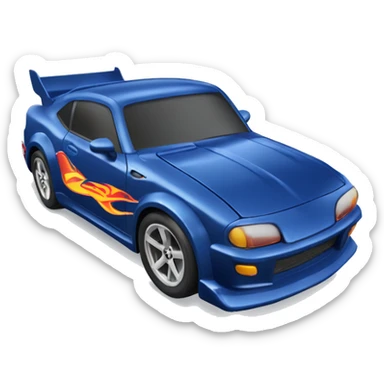 Hot wheel, hot rod, Toyota 86, dark blue, rear spoiler, tooned  sticker