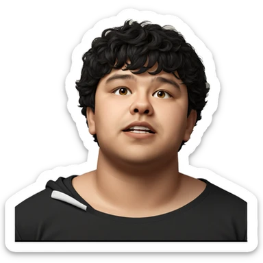 realistic portrait of boy sticker