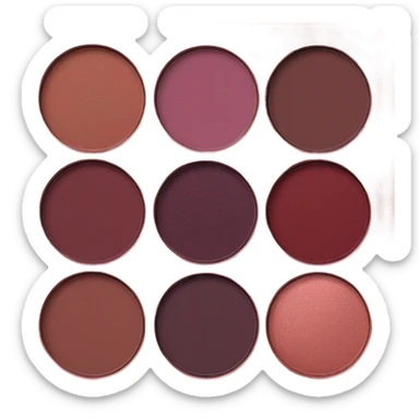 Maroon eyeshadow pallete 6 square sticker