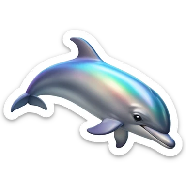 Iridescent dolphin sticker