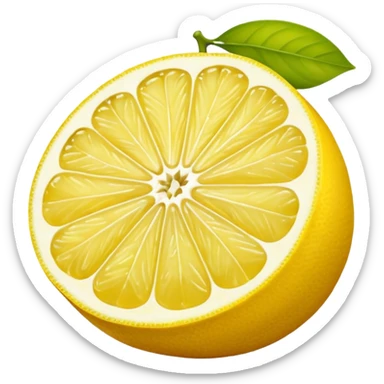lemon cut in half  sticker