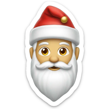 Santa on the top of an elf sticker