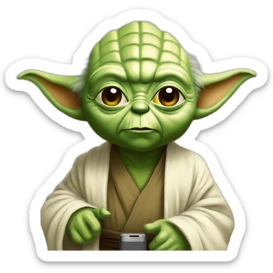 Yoda con letras CAPO RADIO sticker