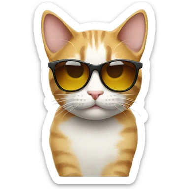 Cat with sunglasses sticker