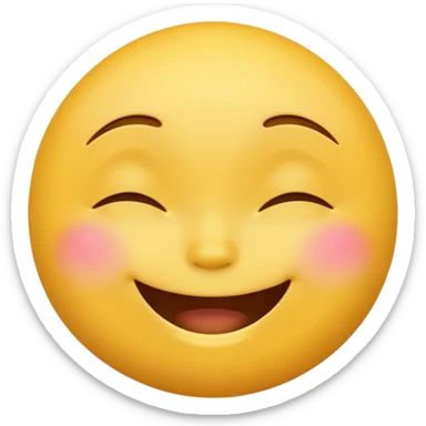 emoji yellow cute face smiling, remove the white part of the eyes sticker