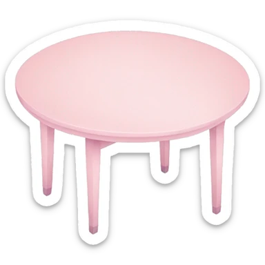 pastel pink table sticker
