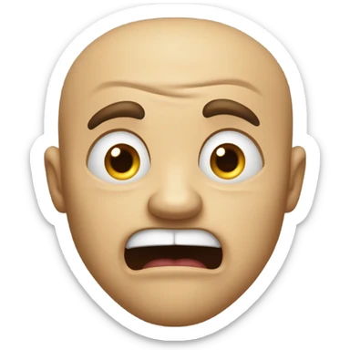 Man with screaming face  sticker