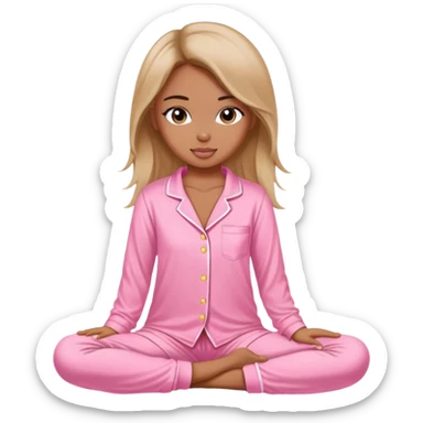 Girl in Victoria secret pyjamas sticker