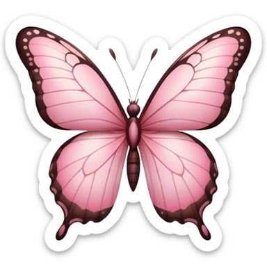 Pink butterfly sticker