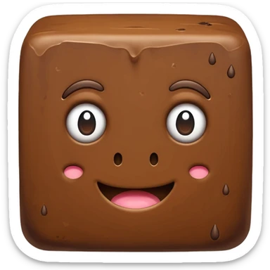 Square poop  image sticker