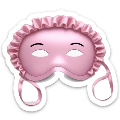 Light pink Frilly satin sleeping mask sticker
