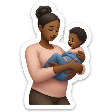 Mama rocking a baby sticker