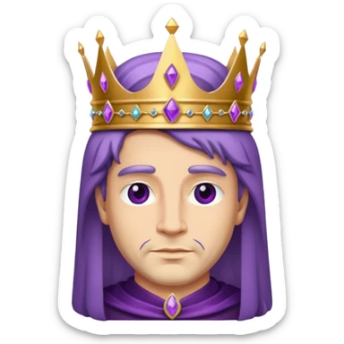 King – amethyst crown sticker