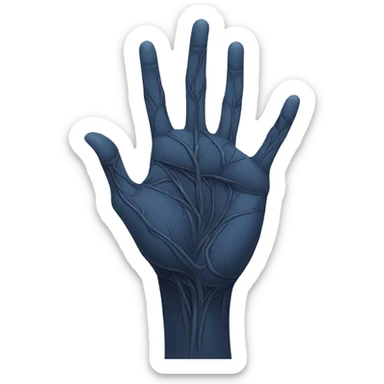 Korean love symbol hand with masculine veins  sticker