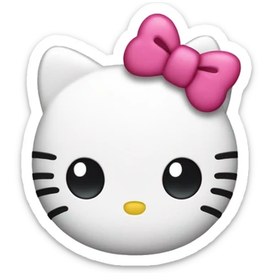 hello kitty with a bow sticker