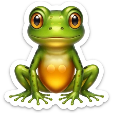 Frog made of honey  sticker