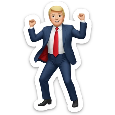 Donald Trump dancing sticker